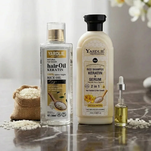 Yardlie Rice Hair Oil Shampoo Serum Set