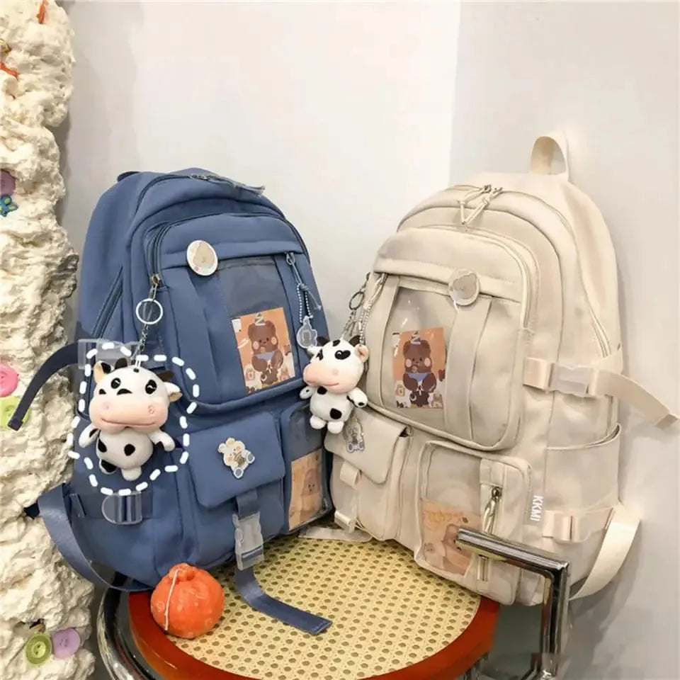 Cute Women Multi-Pocket School Backpack