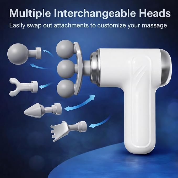 9-Head Electric Massage Gun – Deep Tissue Full Body Massager