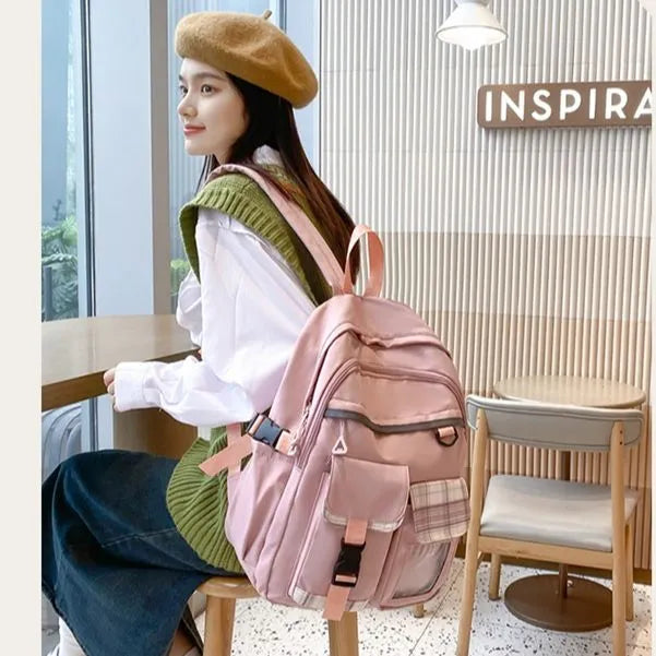 Cute Women Multi-Pocket School Backpack