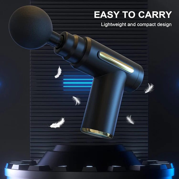 Rechargeable Deep Tissue Massage Gun – 6 Speeds & 4 Heads