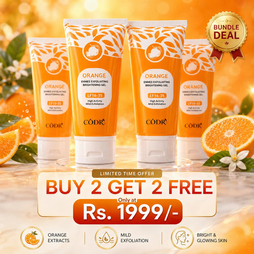 CODRA Orange Enzyme Exfoliating & Brightening Face Gel – Natural Deep Cleansing Facial Scrub