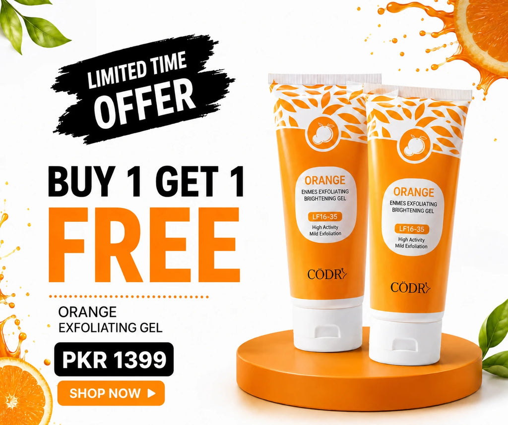CODRA Orange Enzyme Exfoliating & Brightening Face Gel – Natural Deep Cleansing Facial Scrub