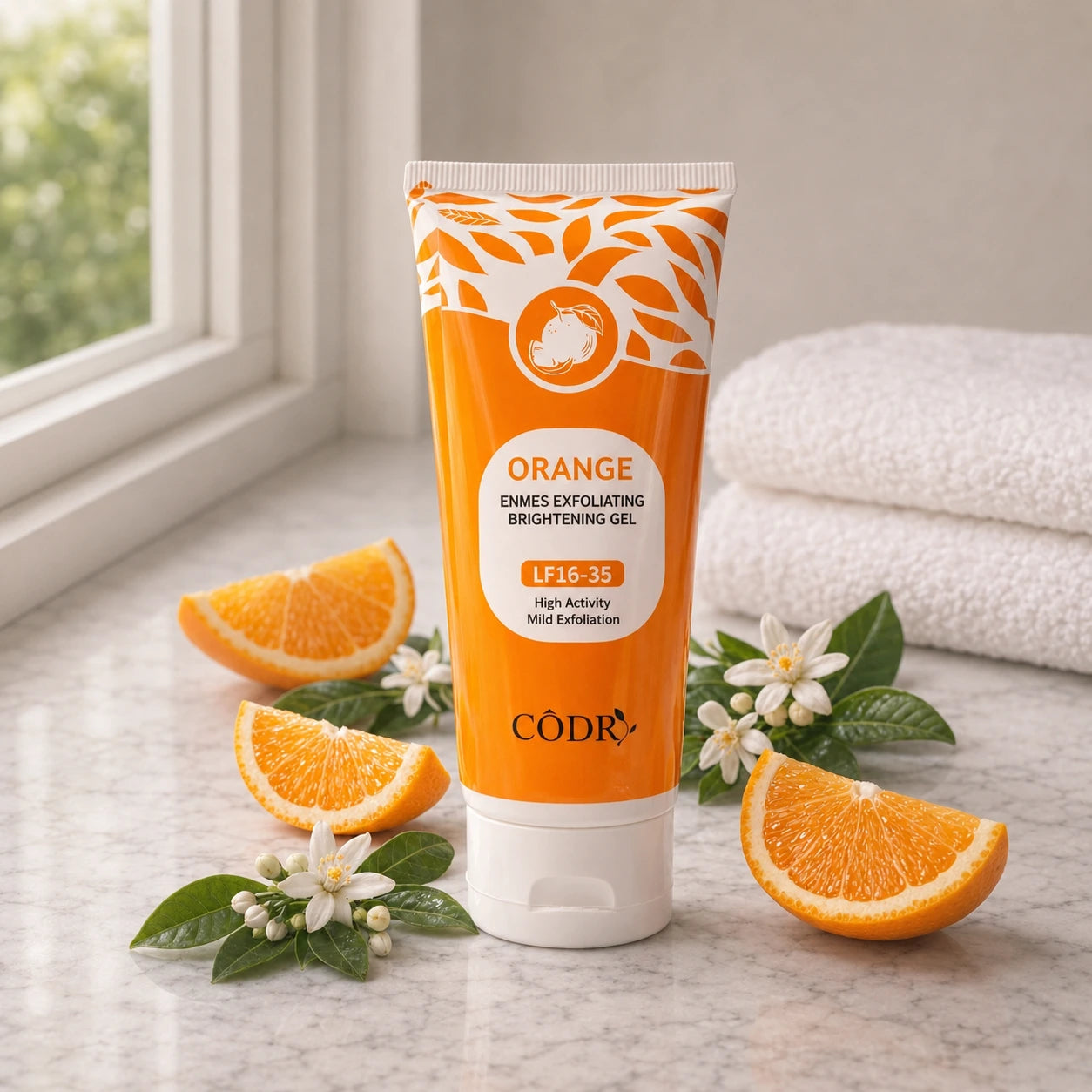 CODRA Orange Enzyme Exfoliating & Brightening Face Gel – Natural Deep Cleansing Facial Scrub