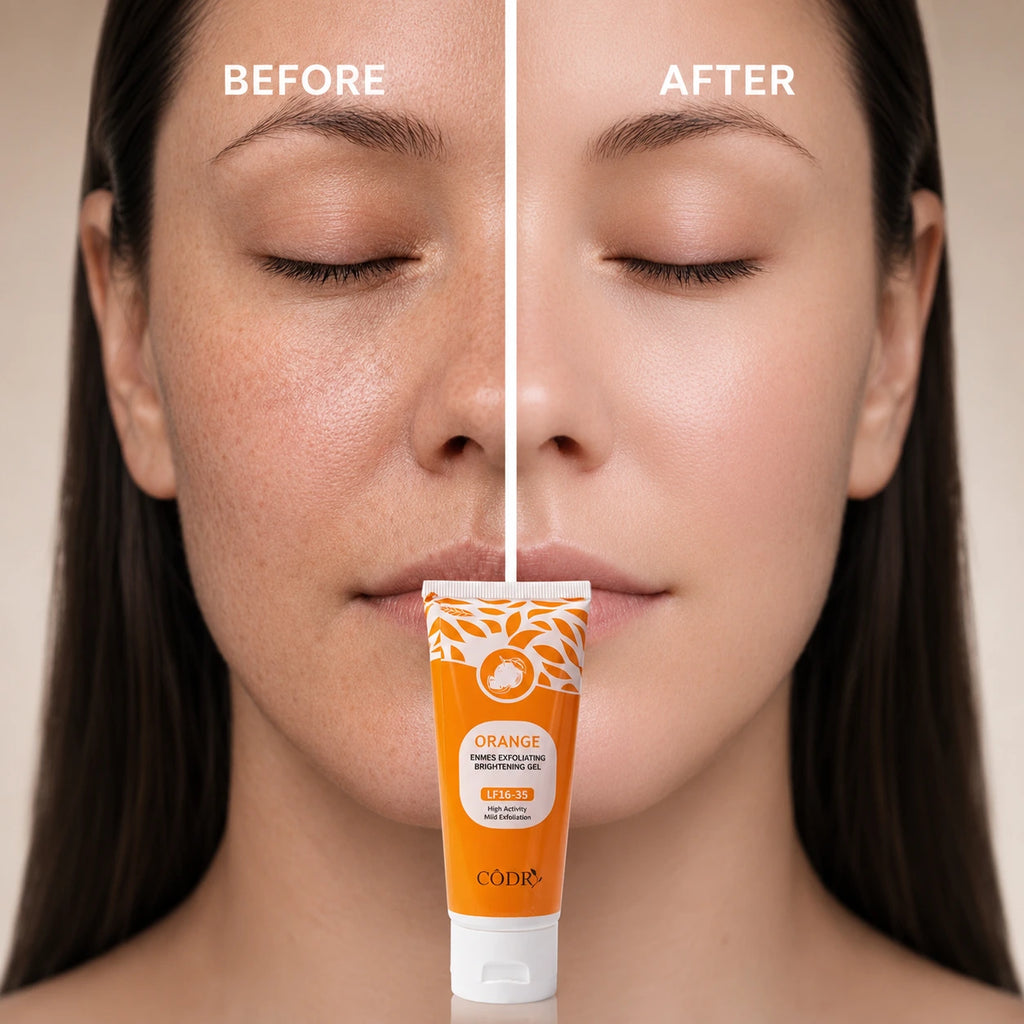 CODRA Orange Enzyme Exfoliating & Brightening Face Gel – Natural Deep Cleansing Facial Scrub