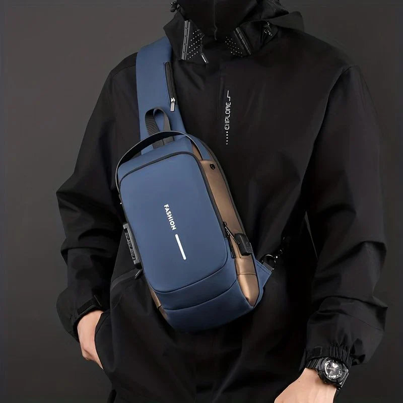 Crossbody Tech Sling Bag USB Charging