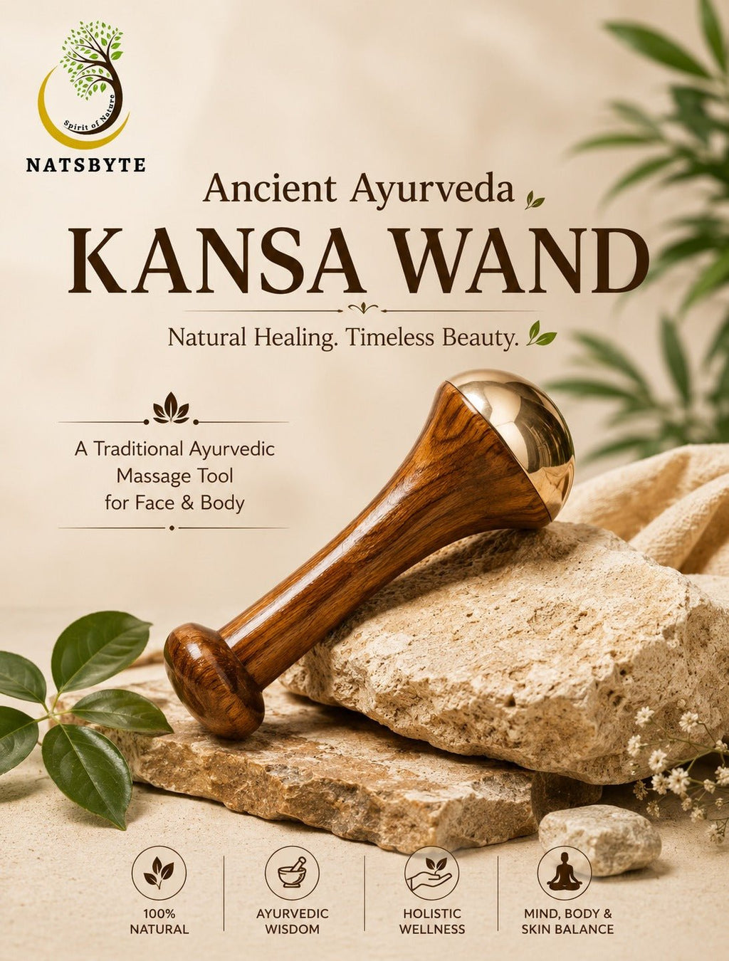 Kansa Wand wooden handle
