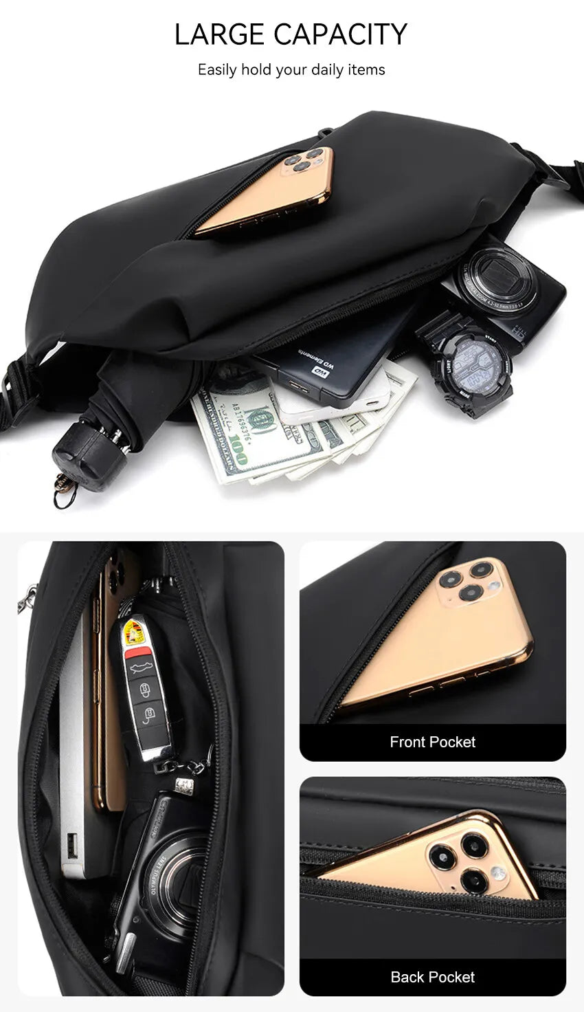 Multi-Purpose Waist Crossbody Travel Bag