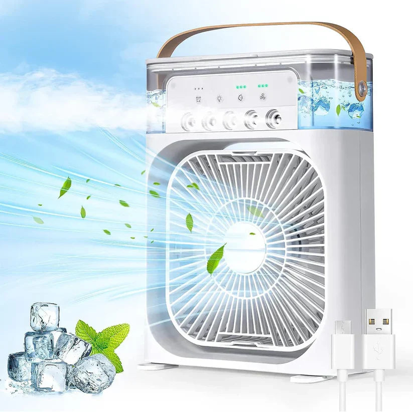  USB powered mini air cooler fan with power cable